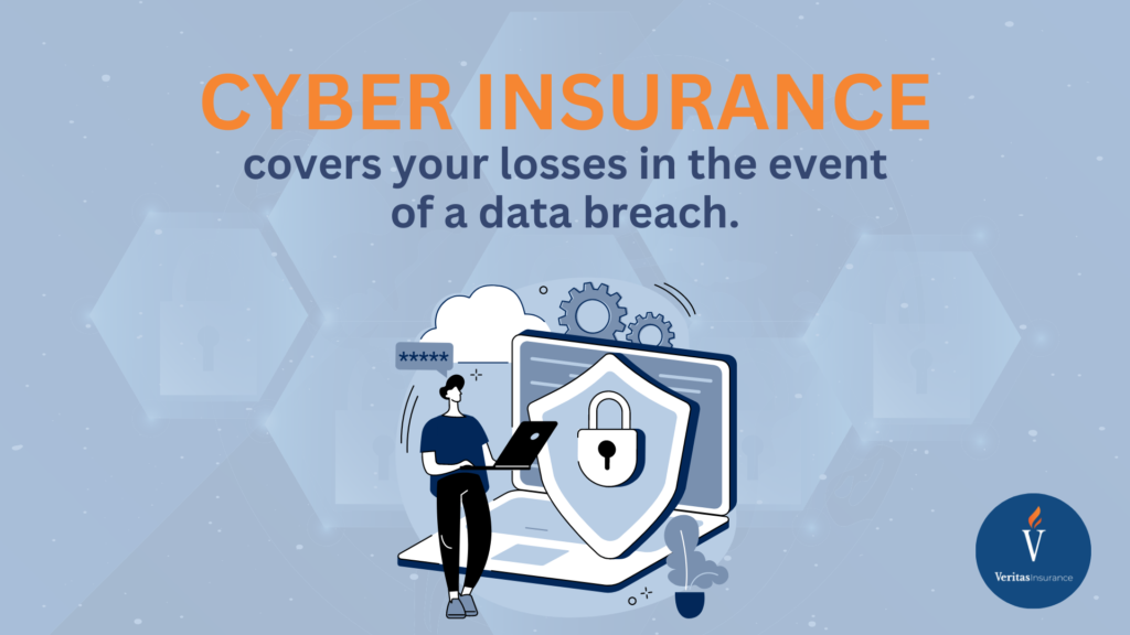 Cyber insurance covers your losses in the event of a data breach